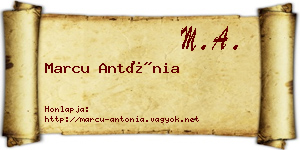 Marcu Antónia névjegykártya